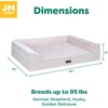 image:imageFurhaven Jumbo Plus 53x40 Orthopedic Dog Bed  CertiPURUS Foam Sofa Pet Bed Embossed Velvet Removable Washable Cover ClayClay