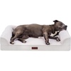 image:imageFurhaven Jumbo Plus 53x40 Orthopedic Dog Bed  CertiPURUS Foam Sofa Pet Bed Embossed Velvet Removable Washable Cover ClayClay