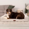 image:imageFurhaven Jumbo Plus 53x40 Orthopedic Dog Bed  CertiPURUS Foam Sofa Pet Bed Embossed Velvet Removable Washable Cover ClayClay