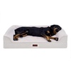 image:imageFurhaven Jumbo Plus 53x40 Orthopedic Dog Bed  CertiPURUS Foam Sofa Pet Bed Embossed Velvet Removable Washable Cover ClayClay