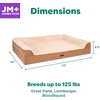 image:imageFurhaven Jumbo Plus 53x40 Orthopedic Dog Bed  CertiPURUS Foam Sofa Pet Bed Embossed Velvet Removable Washable Cover ClayCognac