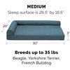 image:imageFurhaven Replacement Dog Bed Cover Pinsonic Quilted Paw L Shaped Chaise Machine Washable  Bluestone LargeQuilted Paw Bluestone