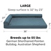 image:imageFurhaven Replacement Dog Bed Cover Pinsonic Quilted Paw L Shaped Chaise Machine Washable  Bluestone LargeQuilted Paw Bluestone