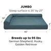 image:imageFurhaven Replacement Dog Bed Cover Pinsonic Quilted Paw L Shaped Chaise Machine Washable  Bluestone LargeQuilted Paw Bluestone