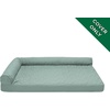 image:imageFurhaven Replacement Dog Bed Cover Pinsonic Quilted Paw L Shaped Chaise Machine Washable  Bluestone LargeQuilted Paw Iceberg Green