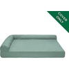 image:imageFurhaven Replacement Dog Bed Cover Pinsonic Quilted Paw L Shaped Chaise Machine Washable  Bluestone LargeQuilted Paw Iceberg Green