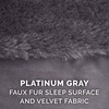 image:imageFurhaven Replacement Dog Bed Cover Plush amp Velvet L Shaped Chaise Machine Washable  Platinum Gray MediumPlush  Velvet Platinum Gray