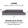 image:imageFurhaven Replacement Dog Bed Cover Plush amp Velvet L Shaped Chaise Machine Washable  Platinum Gray MediumPlush  Velvet Platinum Gray