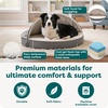 image:imageFurhaven 26 Round Cooling Gel Dog Bed for MediumSmall Dogs w Removable Washable Cover For Dogs Up to 30 lbs  Sherpa amp Suede Snuggery  Gray 26inchFaux Lambswool  Suede Gray