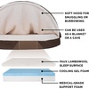 image:imageFurhaven 26 Round Cooling Gel Dog Bed for MediumSmall Dogs w Removable Washable Cover For Dogs Up to 30 lbs  Sherpa amp Suede Snuggery  Gray 26inchFaux Lambswool  Suede Espresso