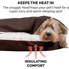 image:imageFurhaven 26 Round Cooling Gel Dog Bed for MediumSmall Dogs w Removable Washable Cover For Dogs Up to 30 lbs  Sherpa amp Suede Snuggery  Gray 26inchFaux Lambswool  Suede Espresso