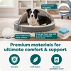 image:imageFurhaven 26 Round Cooling Gel Dog Bed for MediumSmall Dogs w Removable Washable Cover For Dogs Up to 30 lbs  Sherpa amp Suede Snuggery  Gray 26inchFaux Lambswool  Suede Espresso