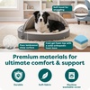image:imageFurhaven 26 Round Cooling Gel Dog Bed for MediumSmall Dogs w Removable Washable Cover For Dogs Up to 30 lbs  Sherpa amp Suede Snuggery  Gray 26inchFaux Lambswool  Suede Gray