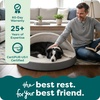 image:imageFurhaven 26 Round Cooling Gel Dog Bed for MediumSmall Dogs w Removable Washable Cover For Dogs Up to 30 lbs  Sherpa amp Suede Snuggery  Gray 26inchFaux Lambswool  Suede Gray