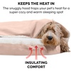 image:imageFurhaven 26 Round Cooling Gel Dog Bed for MediumSmall Dogs w Removable Washable Cover For Dogs Up to 30 lbs  Sherpa amp Suede Snuggery  Gray 26inchFaux Lambswool  Suede Cream