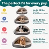 image:imageFurhaven 26 Round Cooling Gel Dog Bed for MediumSmall Dogs w Removable Washable Cover For Dogs Up to 30 lbs  Sherpa amp Suede Snuggery  Gray 26inchFaux Lambswool  Suede Espresso