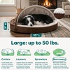 image:imageFurhaven 26 Round Cooling Gel Dog Bed for MediumSmall Dogs w Removable Washable Cover For Dogs Up to 30 lbs  Sherpa amp Suede Snuggery  Gray 26inchFaux Lambswool  Suede Espresso