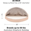 image:imageFurhaven 26 Round Cooling Gel Dog Bed for MediumSmall Dogs w Removable Washable Cover For Dogs Up to 30 lbs  Sherpa amp Suede Snuggery  Gray 26inchFaux Lambswool  Suede Cream