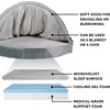 image:imageFurhaven 26 Round Cooling Gel Dog Bed for MediumSmall Dogs w Removable Washable Cover For Dogs Up to 30 lbs  Sherpa amp Suede Snuggery  Gray 26inchMicrovelvet Silver