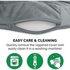 image:imageFurhaven 26 Round Cooling Gel Dog Bed for MediumSmall Dogs w Removable Washable Cover For Dogs Up to 30 lbs  Sherpa amp Suede Snuggery  Gray 26inchMicrovelvet Silver