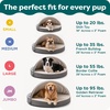 image:imageFurhaven 26 Round Memory Foam Dog Bed for MediumSmall Dogs w Removable Washable Cover For Dogs Up to 30 lbs  Sherpa amp Suede Snuggery  Gray 26inchFaux Lambswool  Suede Espresso