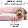 image:imageFurhaven 26 Round Memory Foam Dog Bed for MediumSmall Dogs w Removable Washable Cover For Dogs Up to 30 lbs  Sherpa amp Suede Snuggery  Gray 26inchFaux Lambswool  Suede Pink