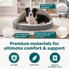image:imageFurhaven 26 Round Memory Foam Dog Bed for MediumSmall Dogs w Removable Washable Cover For Dogs Up to 30 lbs  Sherpa amp Suede Snuggery  Gray 26inchFaux Lambswool  Suede Espresso