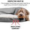 image:imageFurhaven 26 Round Memory Foam Dog Bed for MediumSmall Dogs w Removable Washable Cover For Dogs Up to 30 lbs  Sherpa amp Suede Snuggery  Gray 26inchFaux Lambswool  Suede Gray