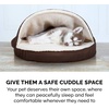image:imageFurhaven 26 Round Memory Foam Dog Bed for MediumSmall Dogs w Removable Washable Cover For Dogs Up to 30 lbs  Sherpa amp Suede Snuggery  Gray 26inchFaux Lambswool  Suede Espresso