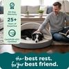 image:imageFurhaven 26 Round Memory Foam Dog Bed for MediumSmall Dogs w Removable Washable Cover For Dogs Up to 30 lbs  Sherpa amp Suede Snuggery  Gray 26inchFaux Lambswool  Suede Espresso