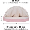 image:imageFurhaven 26 Round Memory Foam Dog Bed for MediumSmall Dogs w Removable Washable Cover For Dogs Up to 30 lbs  Sherpa amp Suede Snuggery  Gray 26inchFaux Lambswool  Suede Pink