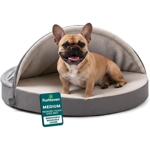 image:imageFurhaven 26 Round Memory Foam Dog Bed for MediumSmall Dogs w Removable Washable Cover For Dogs Up to 30 lbs  Sherpa amp Suede Snuggery  Gray 26inchFaux Lambswool  Suede Gray