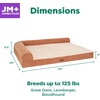 image:imageFurhaven Jumbo Plus 53x40 Cooling Gel Dog Bed  Plush amp Grid Cord LShaped Chaise Lounge Pet Bed Removable Washable Cover MinkCopper