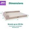 image:imageFurhaven Jumbo Plus 53x40 Cooling Gel Dog Bed  Plush amp Grid Cord LShaped Chaise Lounge Pet Bed Removable Washable Cover MinkMink