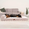 image:imageFurhaven Jumbo Plus 53x40 Cooling Gel Dog Bed  Plush amp Grid Cord LShaped Chaise Lounge Pet Bed Removable Washable Cover MinkMink