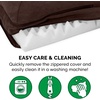 image:imageFurhaven Orthopedic Dog Bed for LargeMedium Dogs w Removable Bolsters amp Washable Cover For Dogs Up to 55 lbs  TwoTone Plush Faux Fur amp Suede L Shaped Chaise  Espresso Large