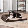 image:imageFurhaven Orthopedic Dog Bed for LargeMedium Dogs w Removable Bolsters amp Washable Cover For Dogs Up to 55 lbs  TwoTone Plush Faux Fur amp Suede L Shaped Chaise  Espresso Large