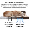 image:imageFurhaven Orthopedic Dog Bed for LargeMedium Dogs w Removable Bolsters amp Washable Cover For Dogs Up to 55 lbs  TwoTone Plush Faux Fur amp Suede L Shaped Chaise  Espresso Large
