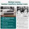 image:imageFurhaven Replacement Dog Bed Cover Plush amp Suede SofaStyle Machine Washable  Gray Jumbo XLargeFaux Lambswool  Suede Gray