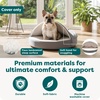 image:imageFurhaven Replacement Dog Bed Cover Plush amp Suede SofaStyle Machine Washable  Gray Jumbo XLargeFaux Lambswool  Suede Gray
