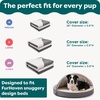 image:imageFurhaven Replacement Dog Bed Cover Plush amp Suede SofaStyle Machine Washable  Gray Jumbo XLargeFaux Lambswool  Suede Gray